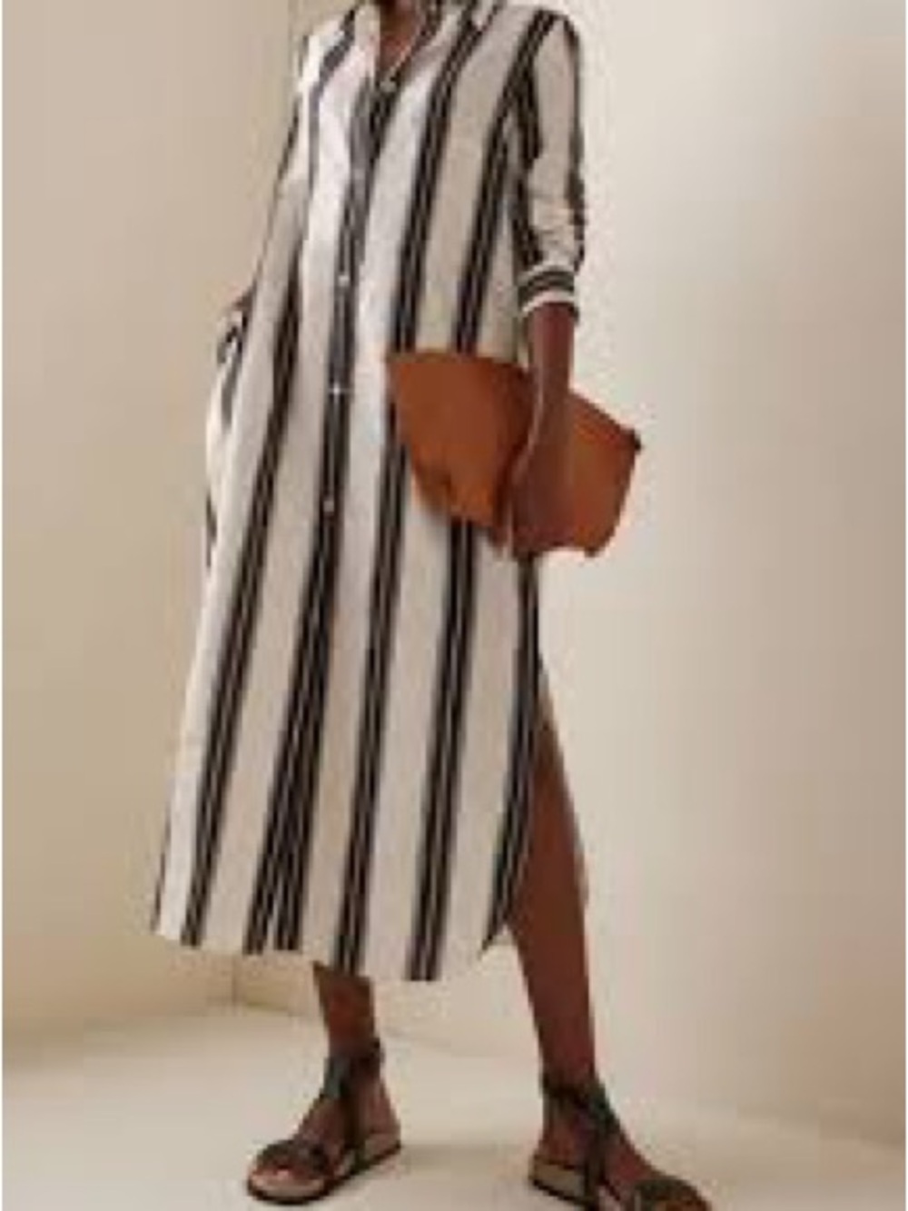 TOTEME Jacquard Striped Cotton Shirt Dress size 40